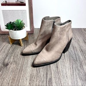 *NWOB Sole Society | So-Maevel Tan Leather Heeled Pointed Toe Ankle Boots Size 8